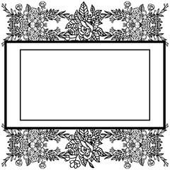 Vector illustration greeting card with beautiful wreath frame