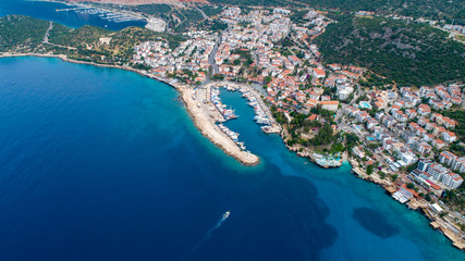 Aerial view of Kaş in Antalya Turkey Kas Turkey