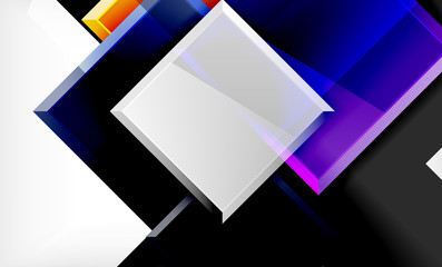 Bright colorful square shape blocks geometrical background