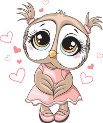 Cute owl girl