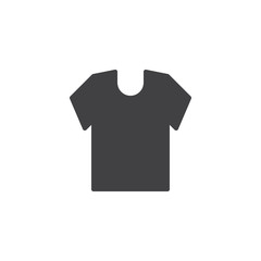 Short sleeve shirt vector icon. filled flat sign for mobile concept and web design. T-Shirt glyph icon. Symbol, logo illustration. Pixel perfect vector graphics