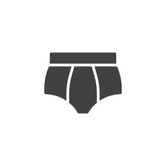 Unisex Underwear vector icon. filled flat sign for mobile concept and web design. Briefs underpants glyph icon. Symbol, logo illustration. Pixel perfect vector graphics