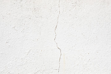Crack in a white wall