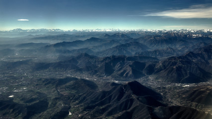 aerial view of mountains