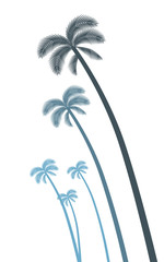 Fototapeta na wymiar Palm trees silhouette clip art