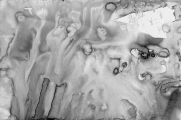 Alcohol ink, acrylic black and white abstract background