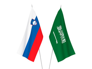 Saudi Arabia and Slovenia flags