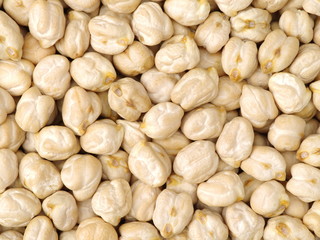 Dry organic chickpeas background