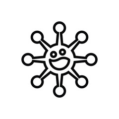 Black line icon for organims