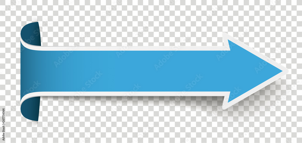 Poster long blue conert arrow pointer