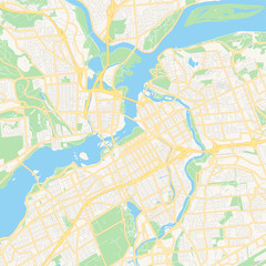 Empty vector map of Ottawa, Ontario, Canada