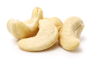 Cashew on white background 