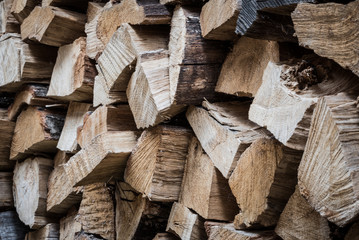 Abstract background from the woodpile. Close up. Selective focus.