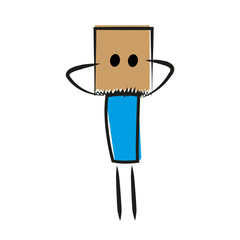 Mann mit Papiertüte