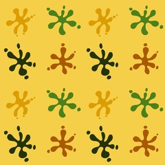 Pattern for seamless background colorful blots and drops illustration yellow, green, brown