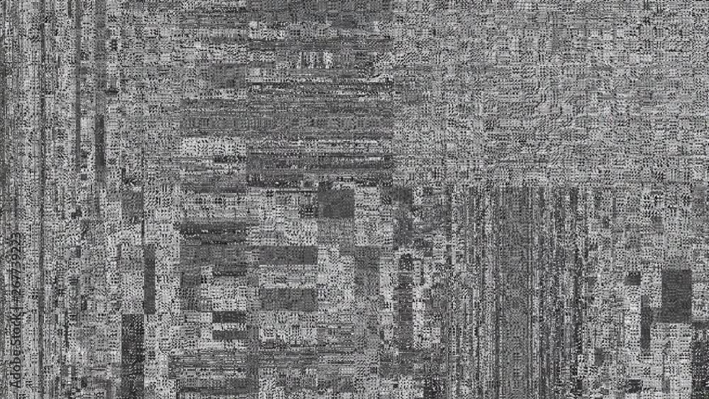Poster abstract fast flickering texture with noise artifacts codec. looping video interference footage. imi