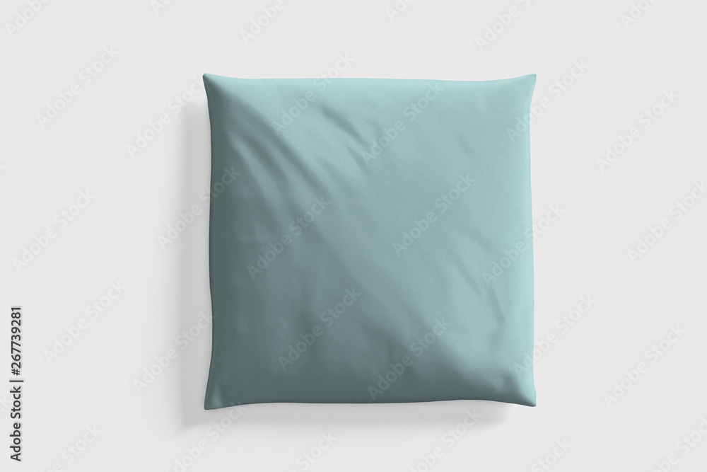 Poster mock up of a pillow - 3d rendering