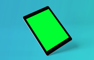 Mock up of a smartphone isolated on a background with shadow - 3d rendering