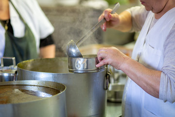 chef preparing food in kitchen