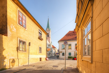 Fototapeta na wymiar old architecture of Zagreb. Croatia.