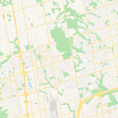 Empty vector map of Vaughan, Ontario, Canada