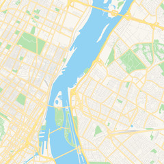 Empty vector map of Longueuil, Quebec, Canada