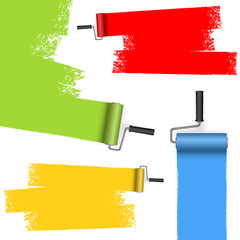 paint roller concept with markings