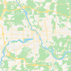 Empty vector map of Sherbrooke, Quebec, Canada