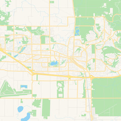 Obraz premium Empty vector map of Abbotsford, British Columbia, Canada