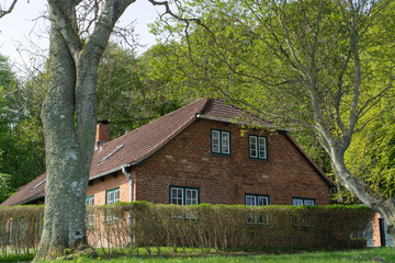 Fototapeta na wymiar Traditional Frisian house on the German Baltic coast