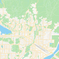 Empty vector map of Coquitlam, British Columbia, Canada
