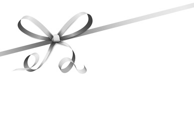 silver colored ribbon bow