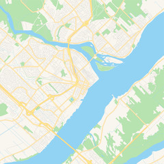 Empty vector map of Trois-Rivières, Quebec, Canada