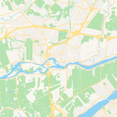 Empty vector map of Terrebonne, Quebec, Canada