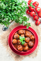 Meatballs with tomato sauce