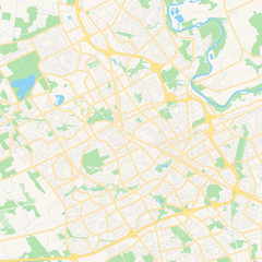 Empty vector map of Waterloo, Ontario, Canada