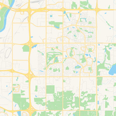 Empty vector map of Strathcona County, Alberta, Canada