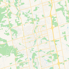 Empty vector map of Newmarket, Ontario, Canada
