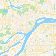Empty vector map of New Westminster, British Columbia, Canada