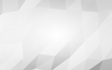 White abstract background. Lowpoly backdrop. Crumpled paper. 3D illustration