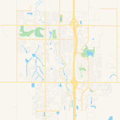 Empty vector map of Airdrie, Alberta, Canada