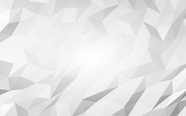 White abstract background. Lowpoly backdrop. Crumpled paper. 3D illustration