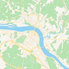 Fototapeta na wymiar Empty vector map of Fredericton, New Brunswick, Canada