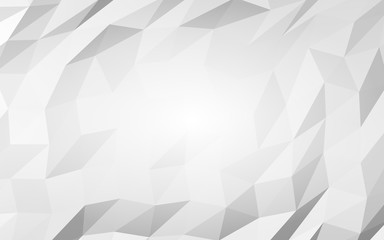 White abstract background. Lowpoly backdrop. Crumpled paper. 3D illustration