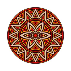 Mandala. Creative circular ornament. Round symmetrical pattern.