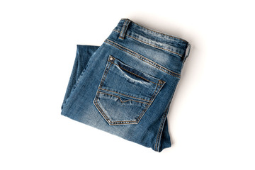 Jeans isolated on white background. 
