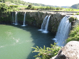 夏の原尻の滝　Harajiri Waterfall