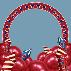 Obraz premium 4th of July Background design for greeting cards in super high resolution.