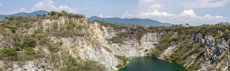 Fototapeta na wymiar Panorama landscape of grand canyon in Thailand.