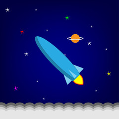 Naklejka premium Rocket